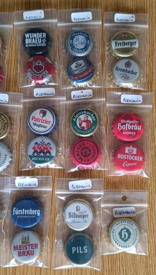 Chapas Cerveza y Refrescos Alemania Colección