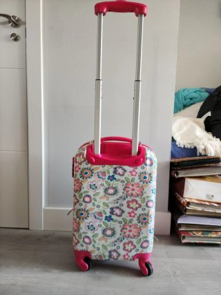 Maleta de cabina con estampado floral