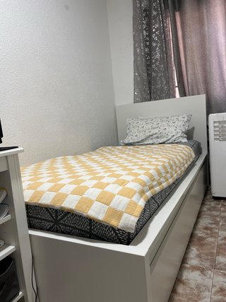 Cama IKEA MALM 90x200 con 2 cajones - Blanca