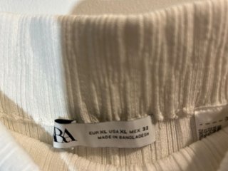 Conjunto Zara Camiseta L Pantalón XL Blanco