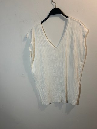 Conjunto Zara Camiseta L Pantalón XL Blanco