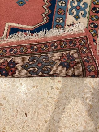 Alfombra Vintage Diseño Azul Terracota
