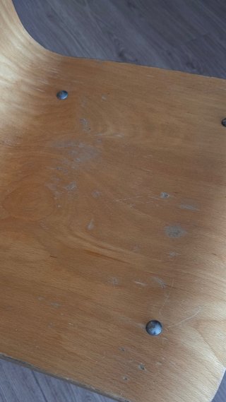 Silla Nórdica Vintage Madera Curvada y Metal