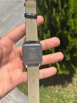 Cartier Santos Dumont 31,4mm Esfera Plateada