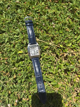 Cartier Santos Dumont 31,4mm Esfera Plateada