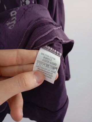 Camiseta K by Kookai manga larga morada