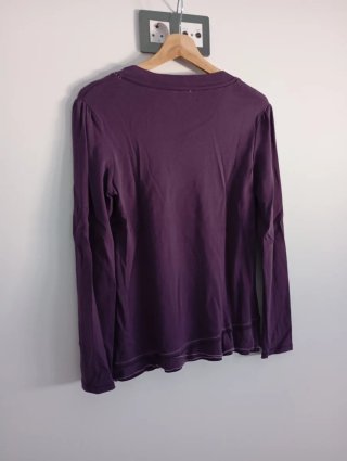 Camiseta K by Kookai manga larga morada