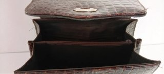 BOLSO VINTAGE PIEL EFECTO COCODRILO