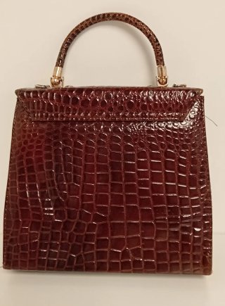 BOLSO VINTAGE PIEL EFECTO COCODRILO