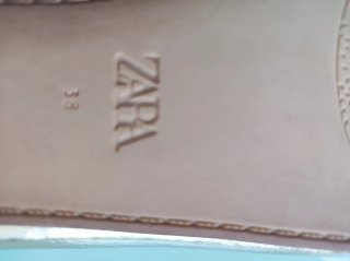 Manoletinas Zara doradas talla 38