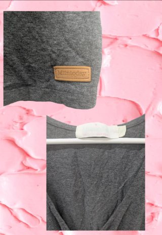 Camiseta Miintoday mujer M/L gris cruzada