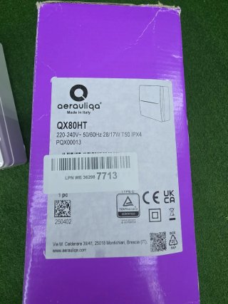 AERQULIQA QX80HT Extractor Baño