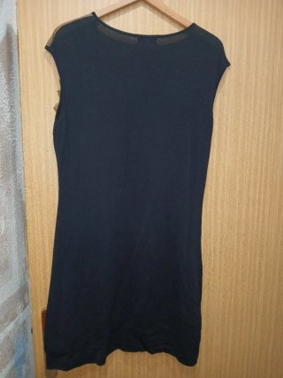 Vestido fiesta CRISTINA E. negro/blanco T.XXL