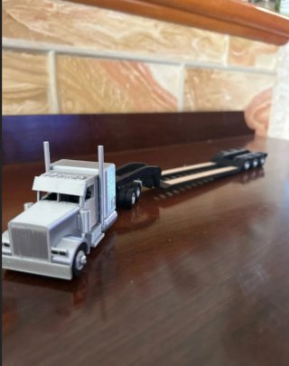 Semirimorchio scala 1/64 blu