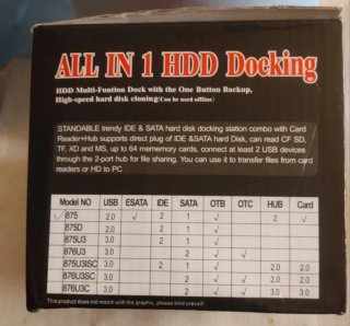 Dock HDD CloneDrive SATA IDE USB 2.0/3.0