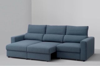 Divano chaise longue 3 posti grigio