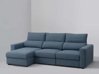 Divano chaise longue 3 posti grigio