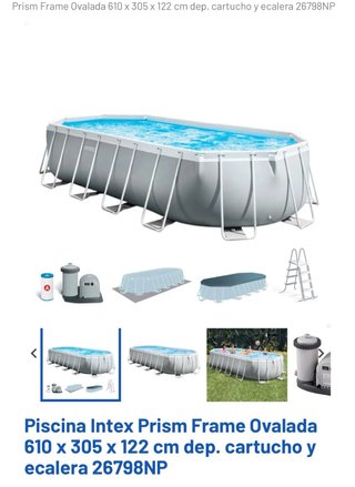Piscina Intex Prism Frame Ovalada 610x305x122cm
