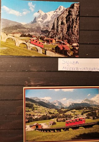 Lote Postales Antiguas Funiculares Trenes