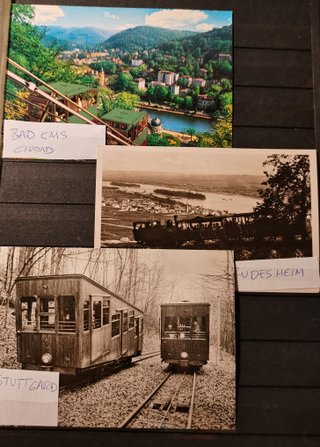 Lote Postales Antiguas Funiculares Trenes