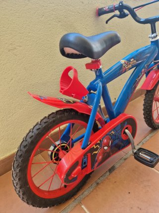 Bicicleta Infantil Spiderman 14 Azul y Roja