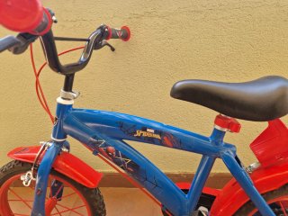 Bicicleta Infantil Spiderman 14 Azul y Roja