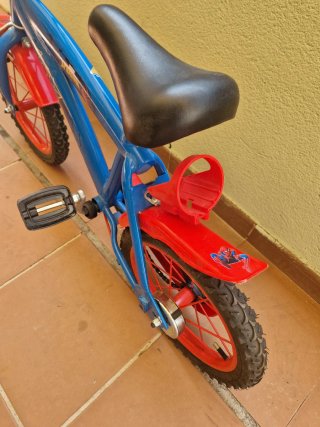 Bicicleta Infantil Spiderman 14 Azul y Roja