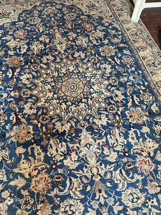 Tappeto Persiano Lana Blu Beige 250x148