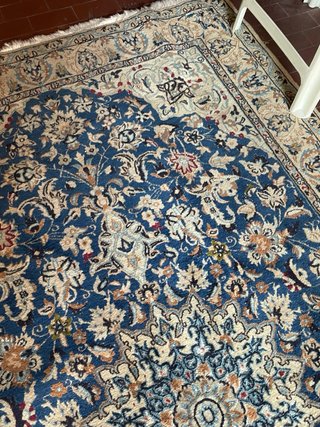 Tappeto Persiano Lana Blu Beige 250x148