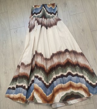 Vestido de fiesta largo estampado