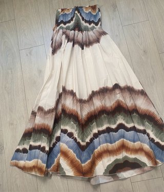 Vestido de fiesta largo estampado