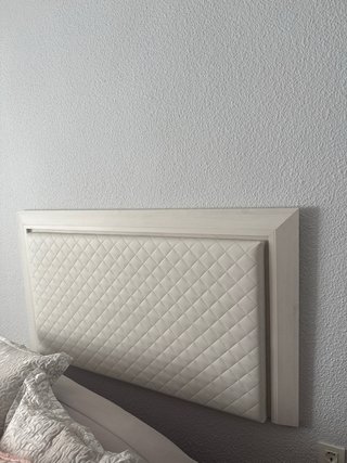 Cabezal de cama matrimonio blanco
