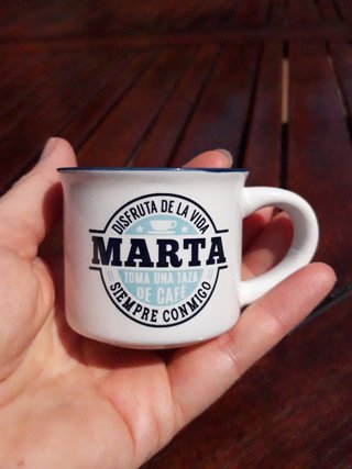 Lote 2 Tazas Espresso Nombres Marta y Ángela
