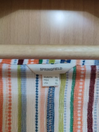 Vestido midi Springfield rayas nudo