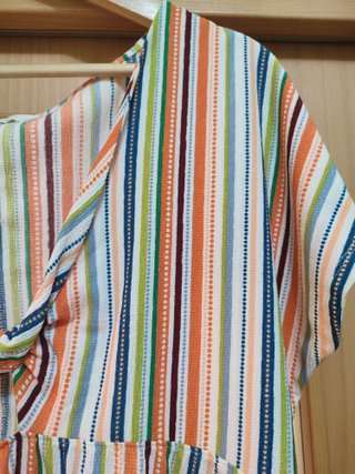 Vestido midi Springfield rayas nudo
