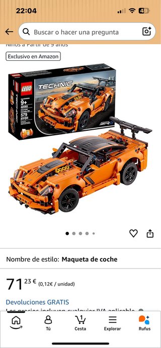 OFFERTA!! Lego Technic Chevrolet Corvette ZR1 42093