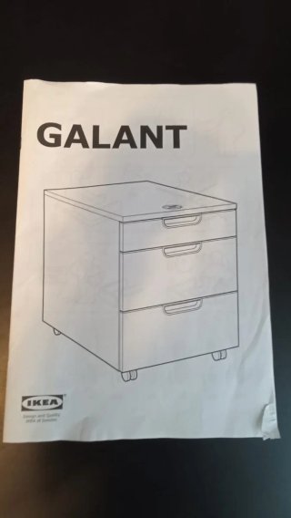 Cajonera Ikea GALANT Negra con Ruedas