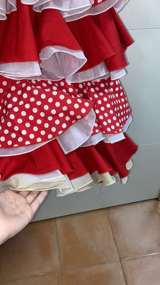 Traje de flamenca para niña 3-4 años