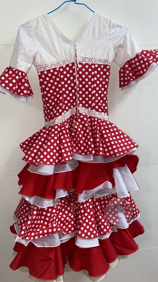 Traje de flamenca para niña 3-4 años