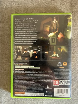 Juego L.A. Noire Xbox 360 Rockstar Games