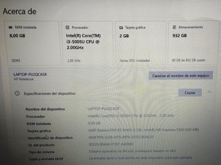 Portátil HP 17" i3 8GB RAM 1TB HDD. Buen estado.
