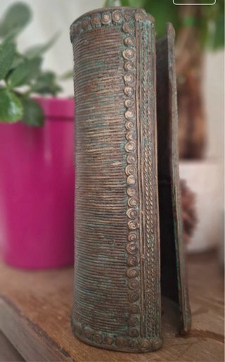 Arte Africano Bronce y Turquesa