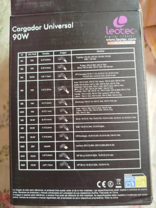 Cargador Universal LEOTEC LENCSHOME06 90W nuevo