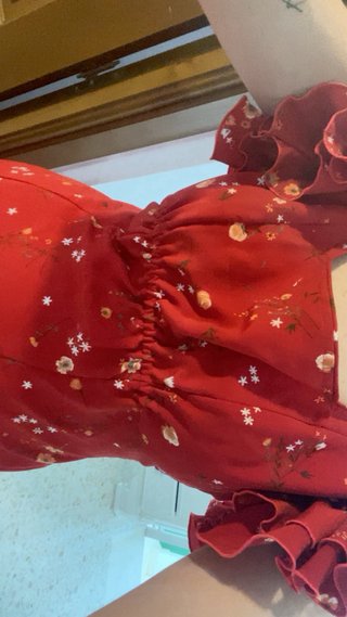 Traje de flamenca rojo con volantes TALLA M