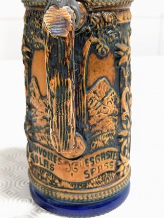Caneco alemão de cerveja 50cl Gerz grés e estanho