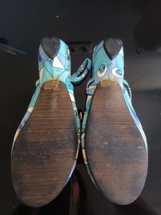 Sandalias azules y multicolor talla 39