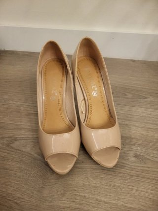 Zapatos MARYPAZ tacón plataforma  beig