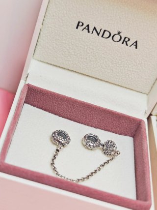 Pandora Cadena Seguridad Árbol Vida Plata
