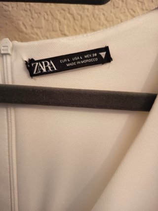 Vestido blanco ZARA con lazo
