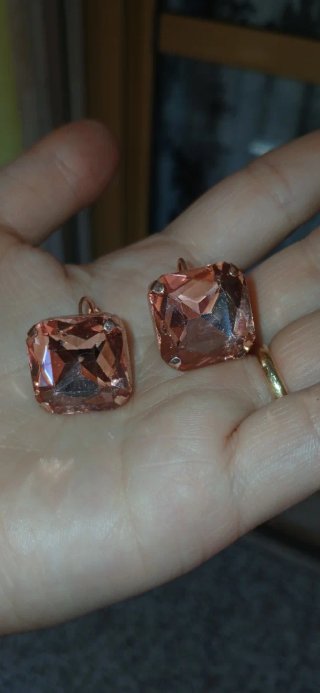 Orecchini eleganti color oro 18k e rosa